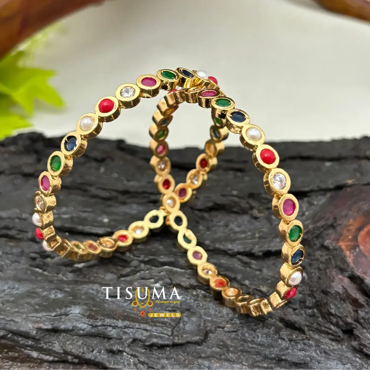 Navratna Multi-Stone Bangles